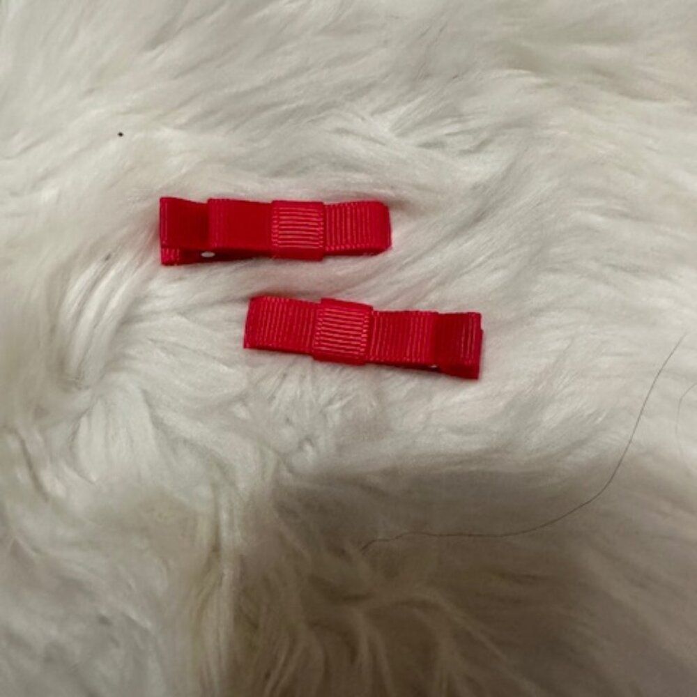 SET of 2" Hot Pink Tuxedo Bow   7770  Handmade NWT Boutique